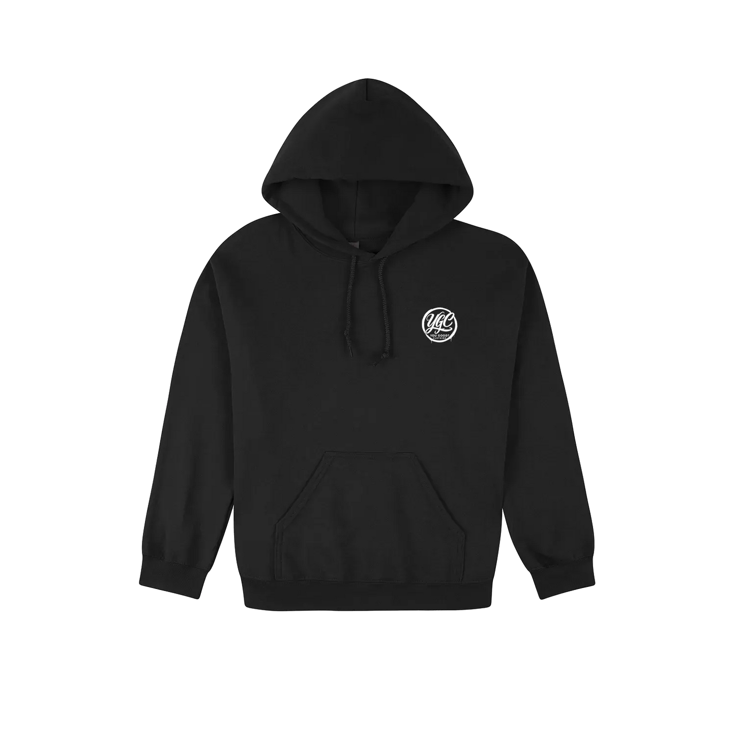 Black front flat lay