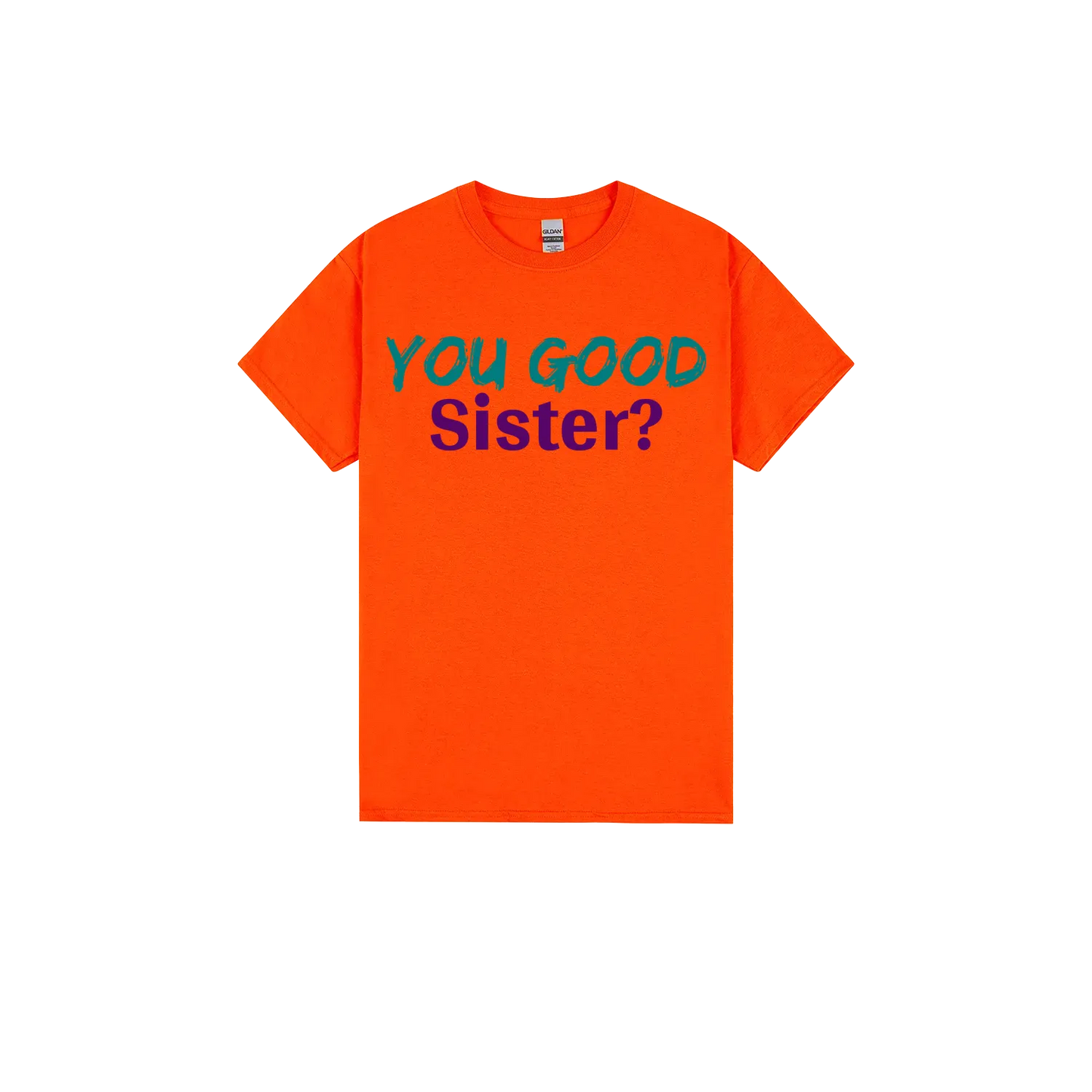 Orange front flat lay