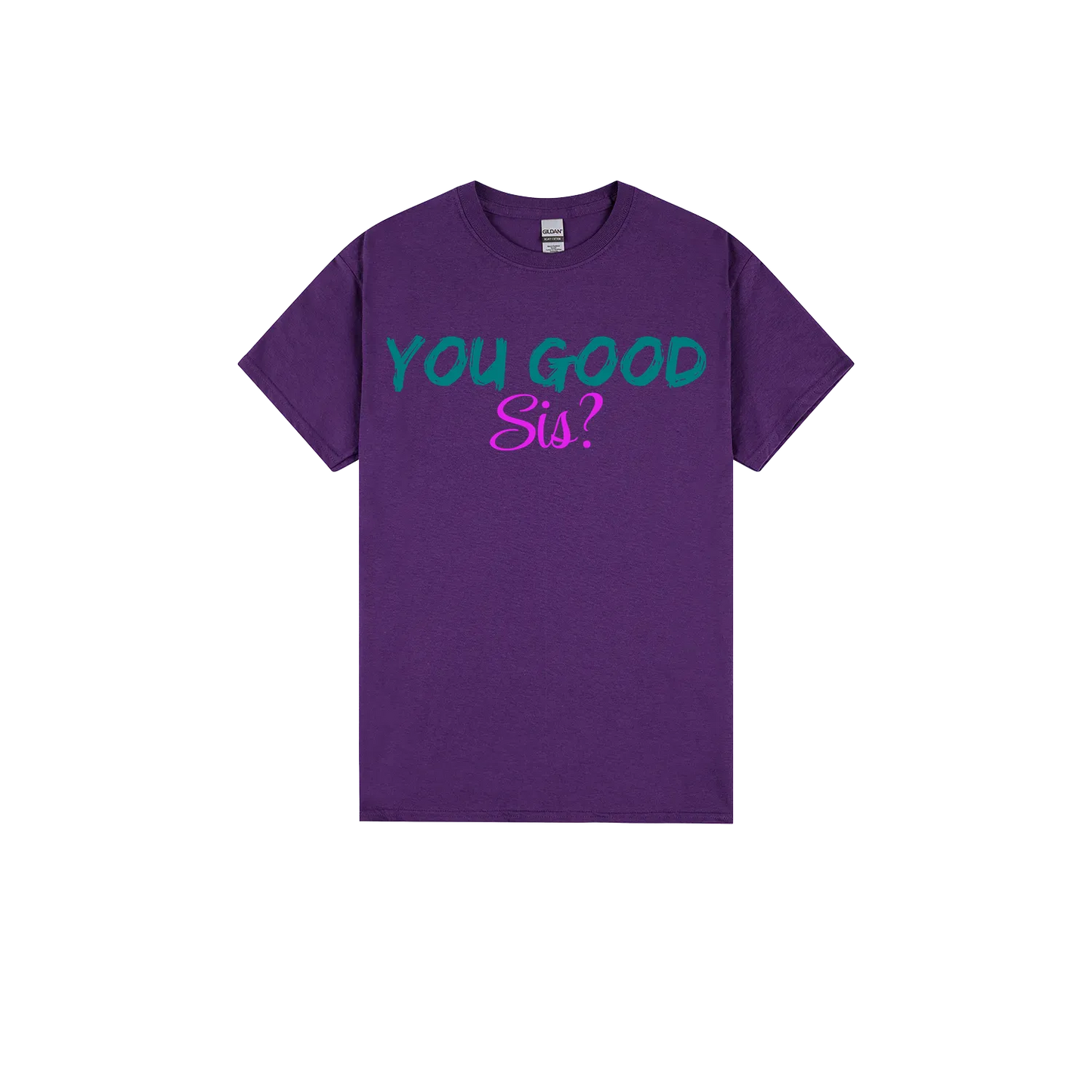 Purple front flat lay