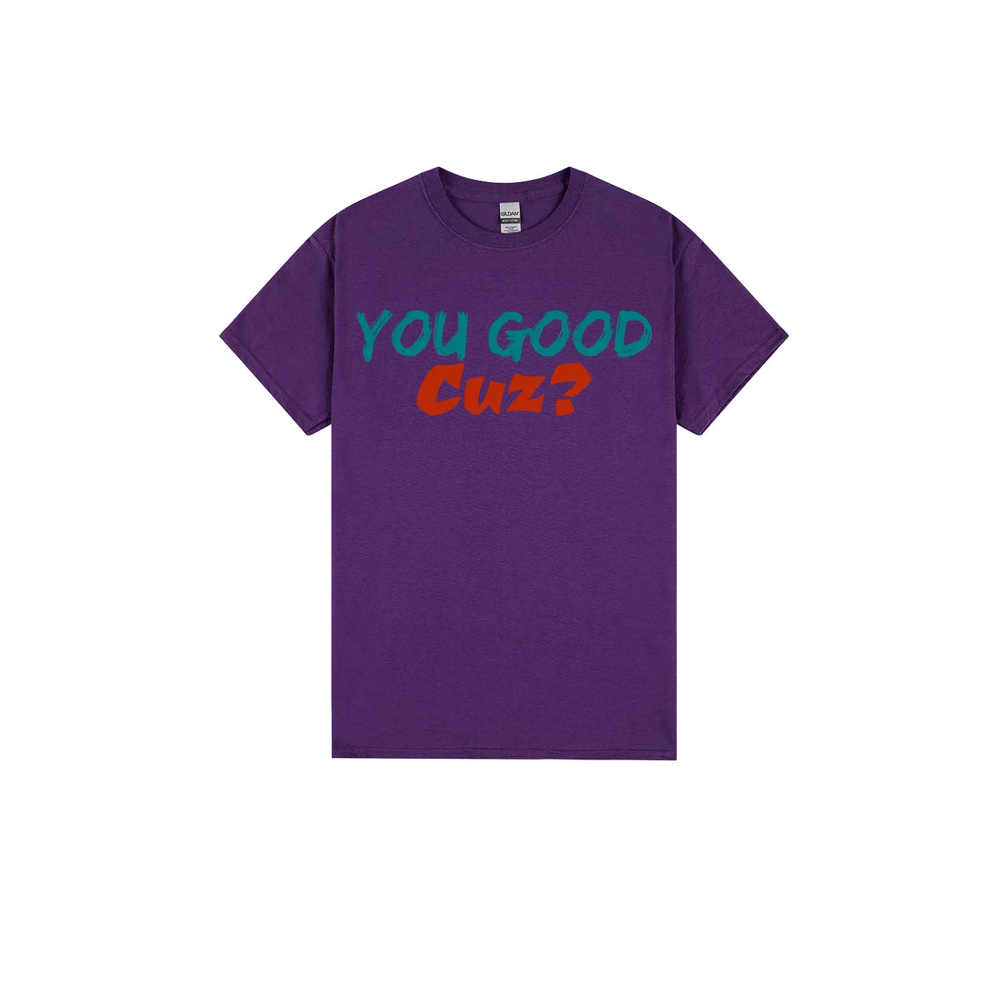 Purple front flat lay