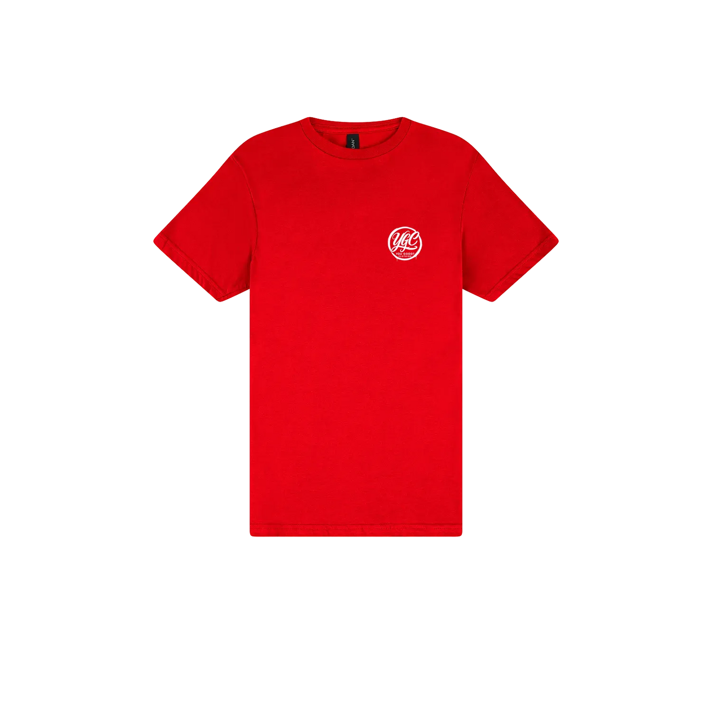Red front flat lay