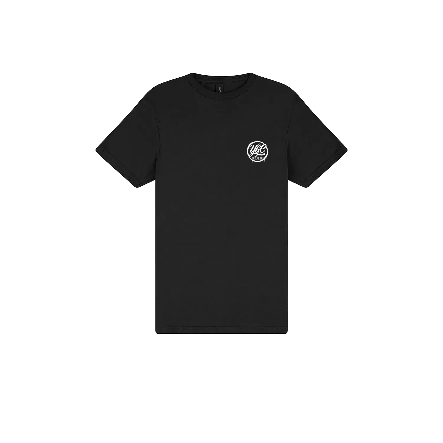 Black front flat lay