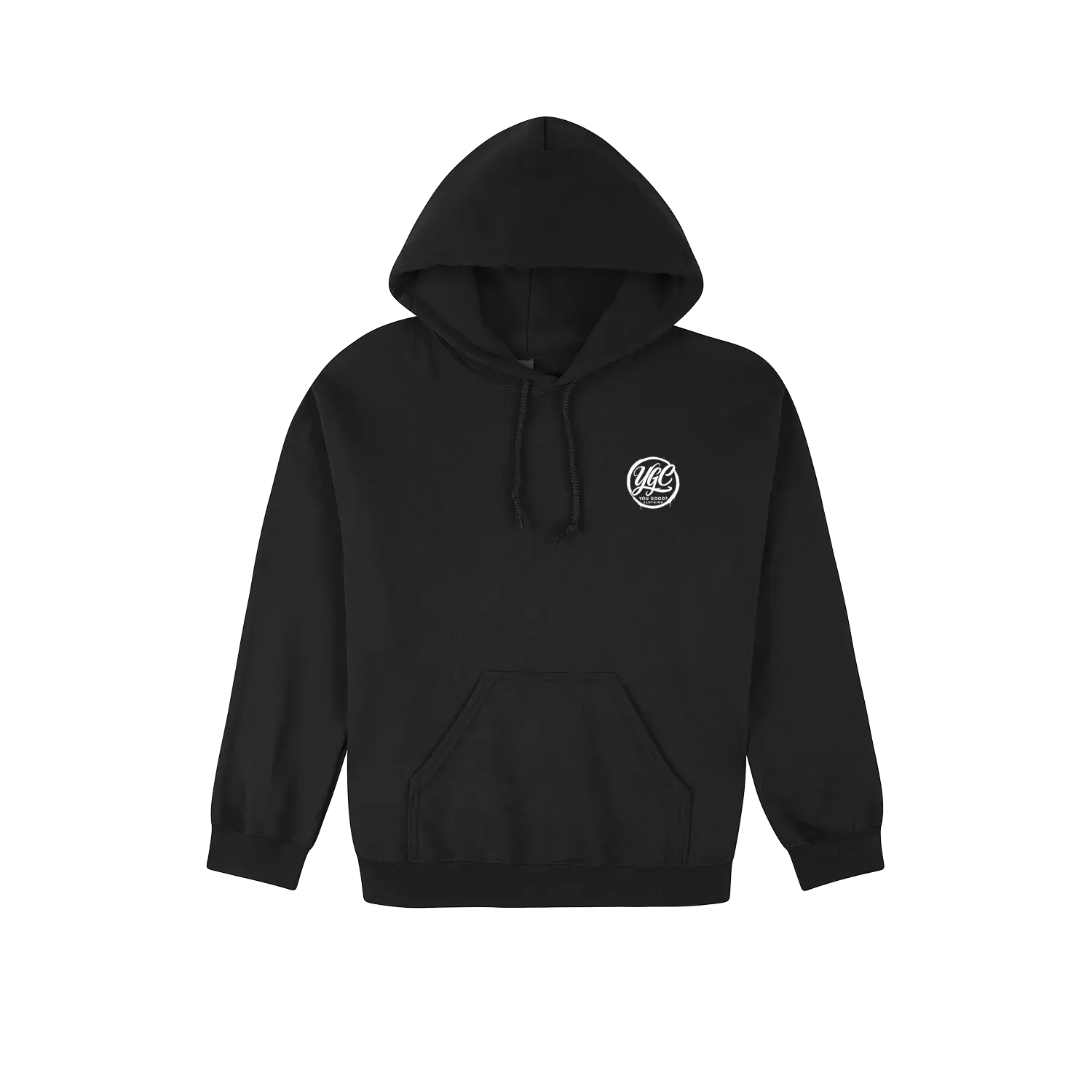 Black front flat lay