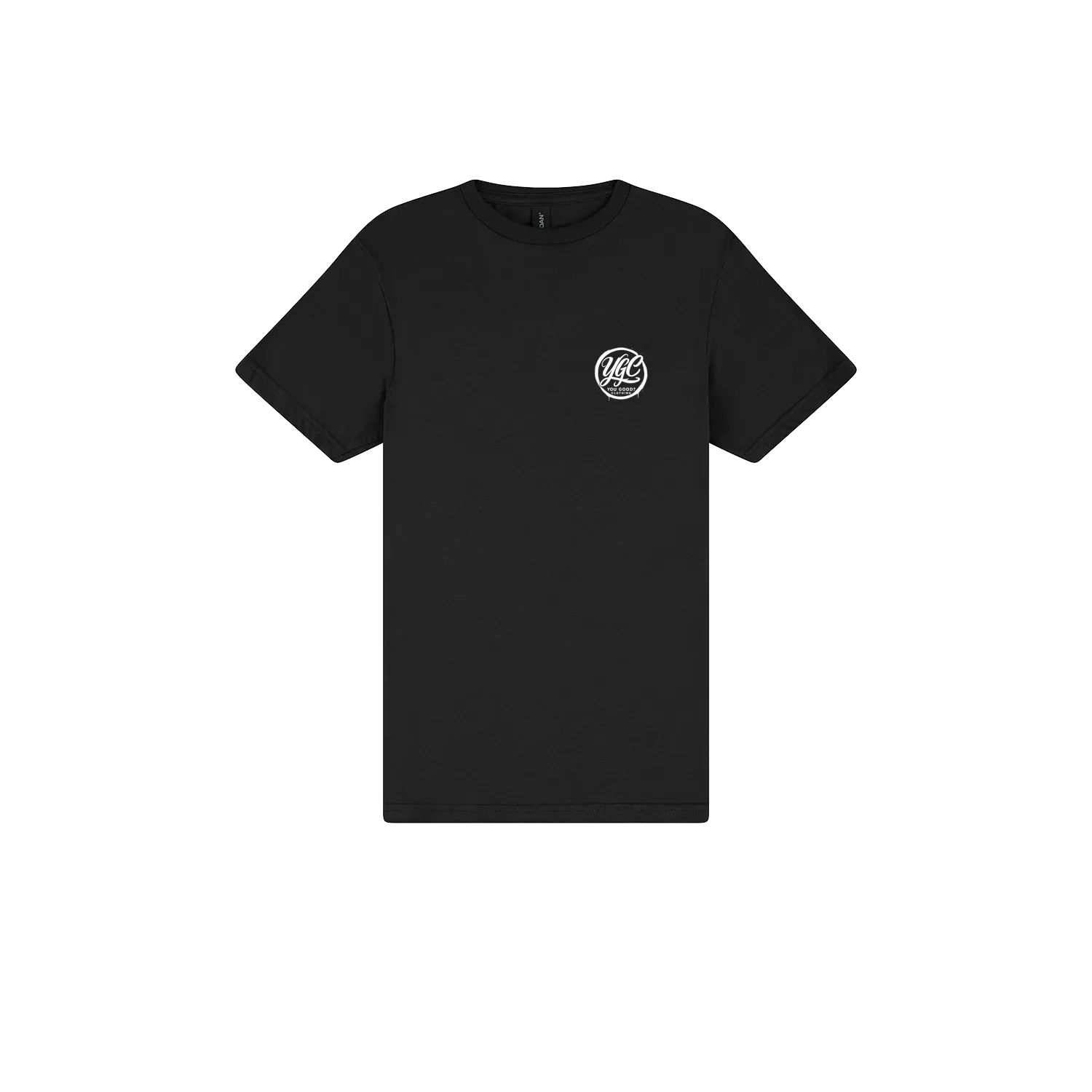 Black front flat lay