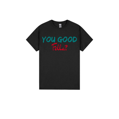 Black front flat lay