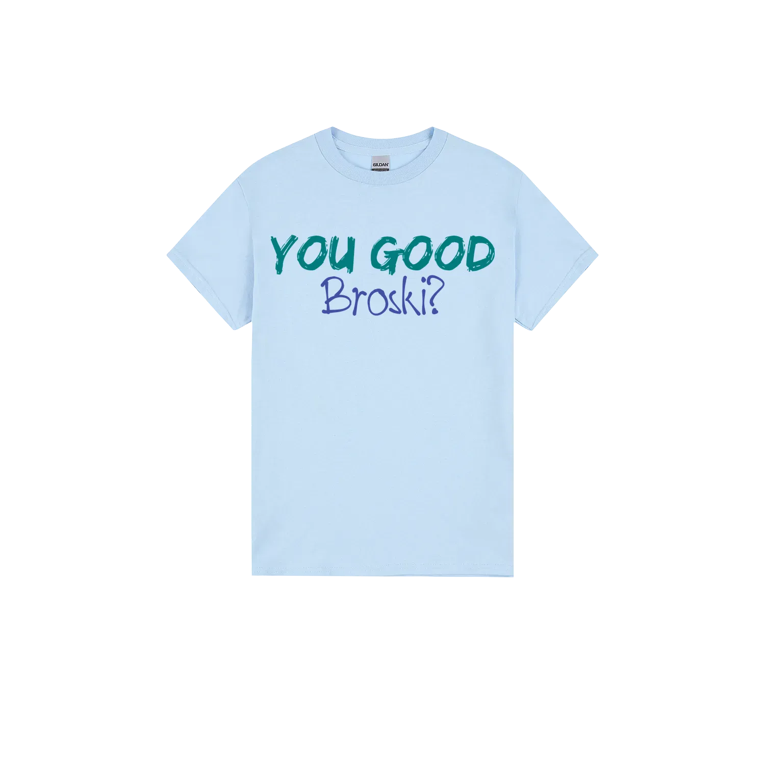 Light Blue front flat lay