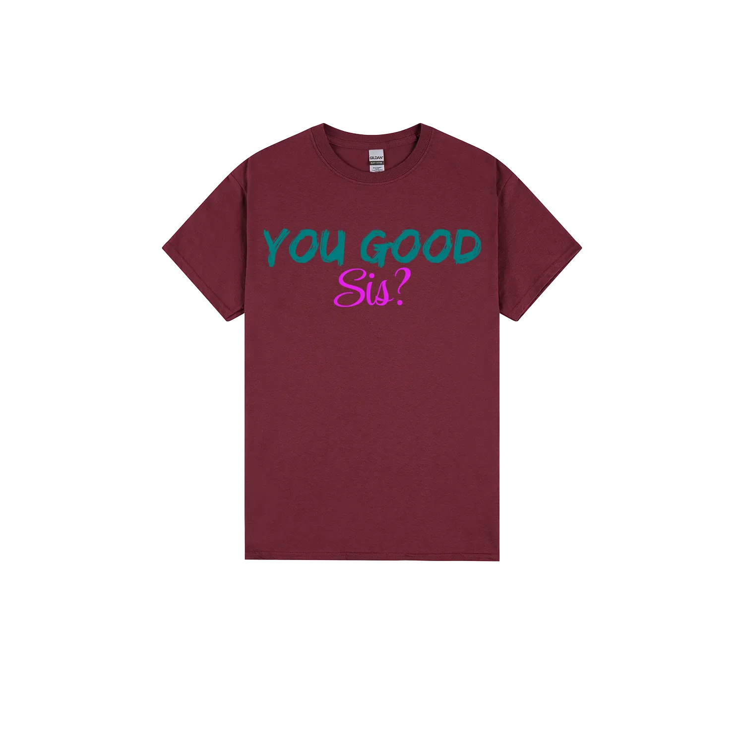Maroon front flat lay