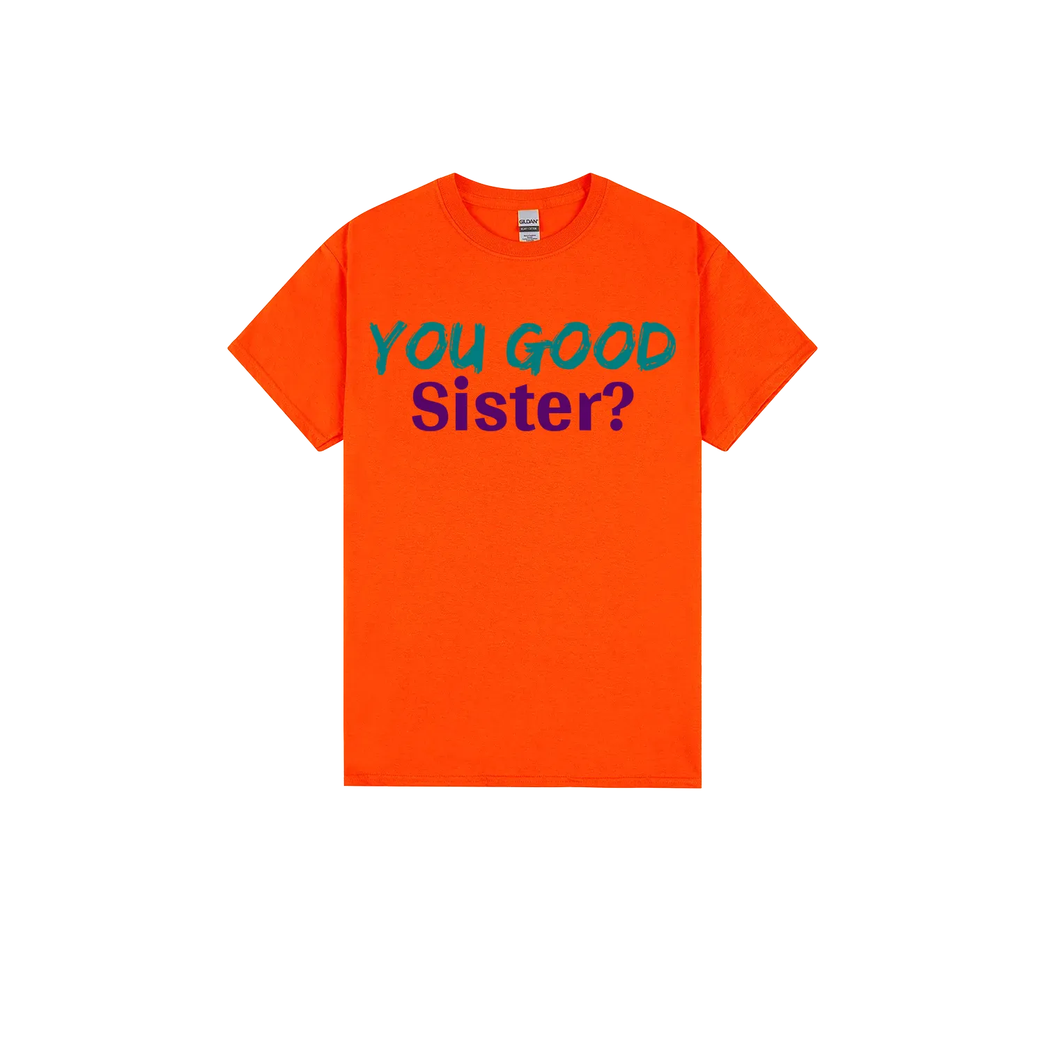 Orange front flat lay