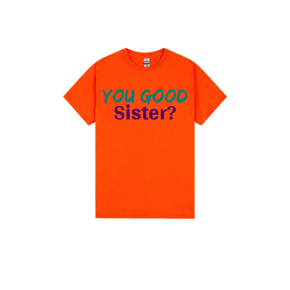 Orange front flat lay