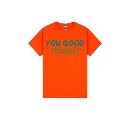 Orange front flat lay
