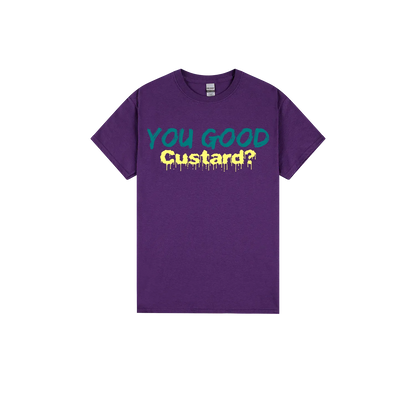 Purple front flat lay