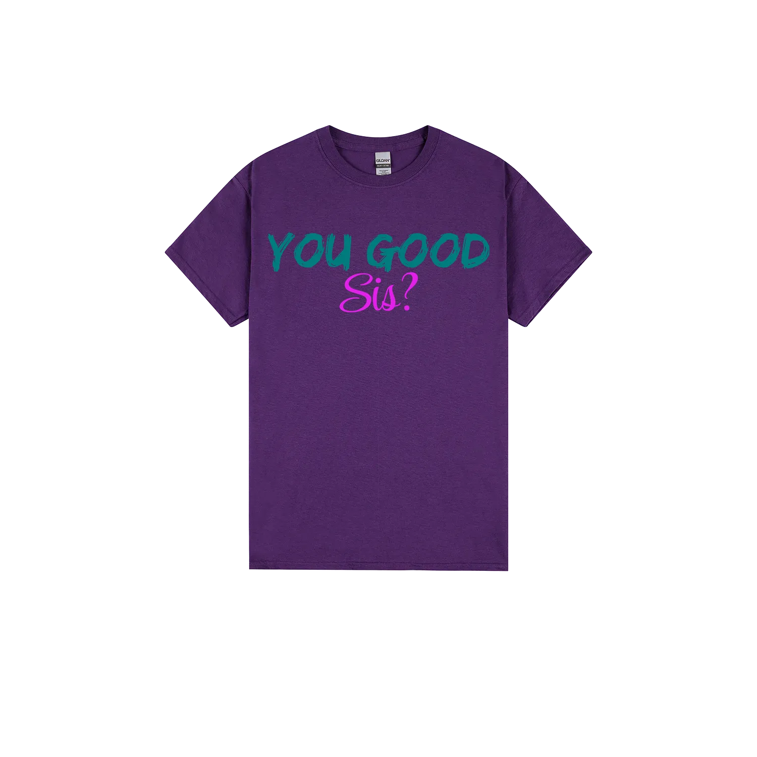Purple front flat lay