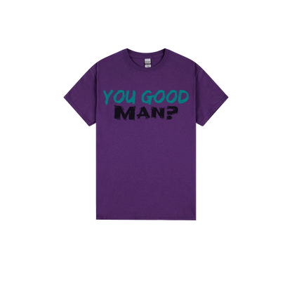 Purple front flat lay