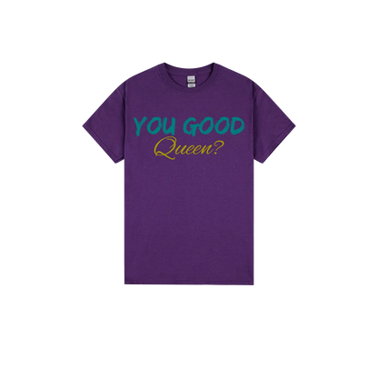 Purple front flat lay