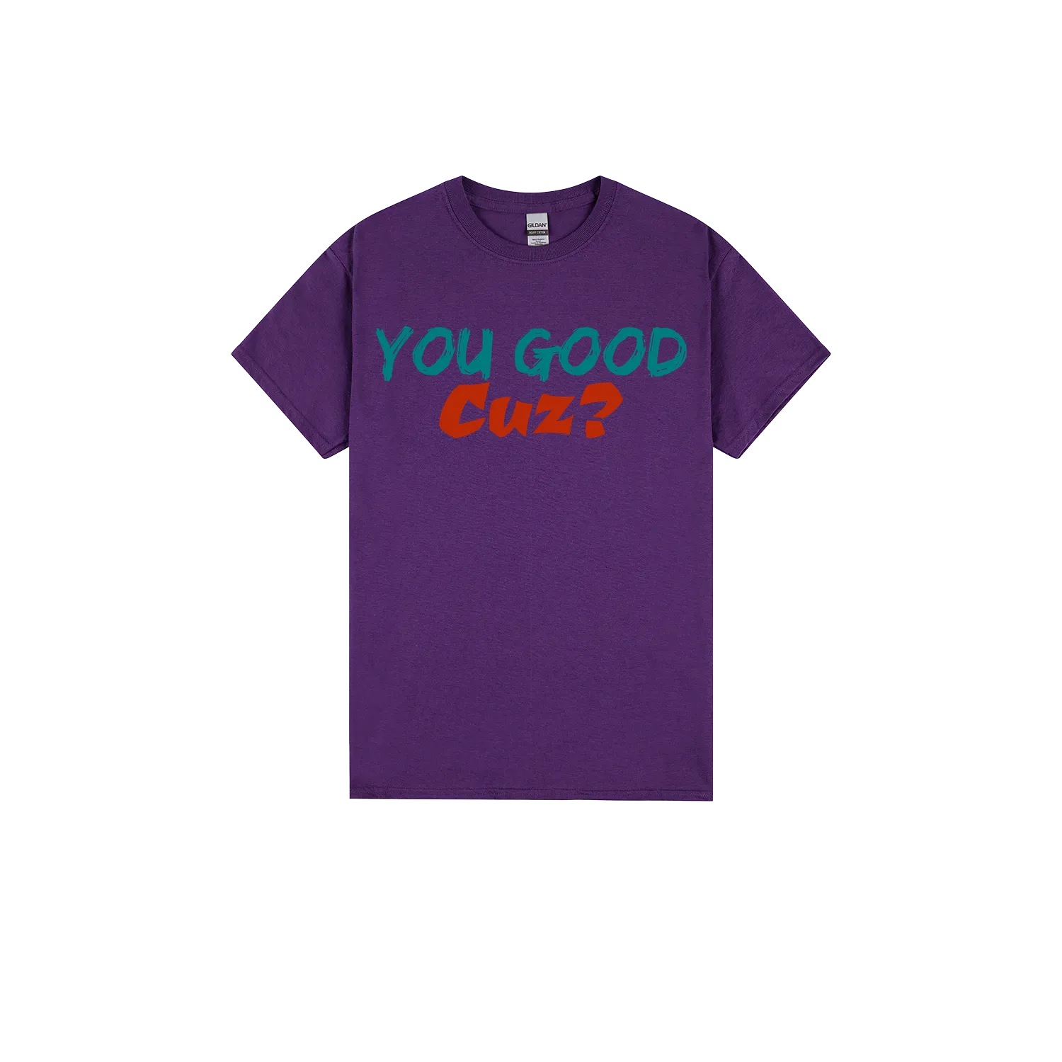Purple front flat lay