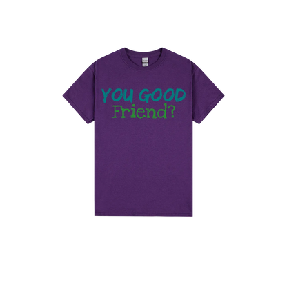 Purple front flat lay