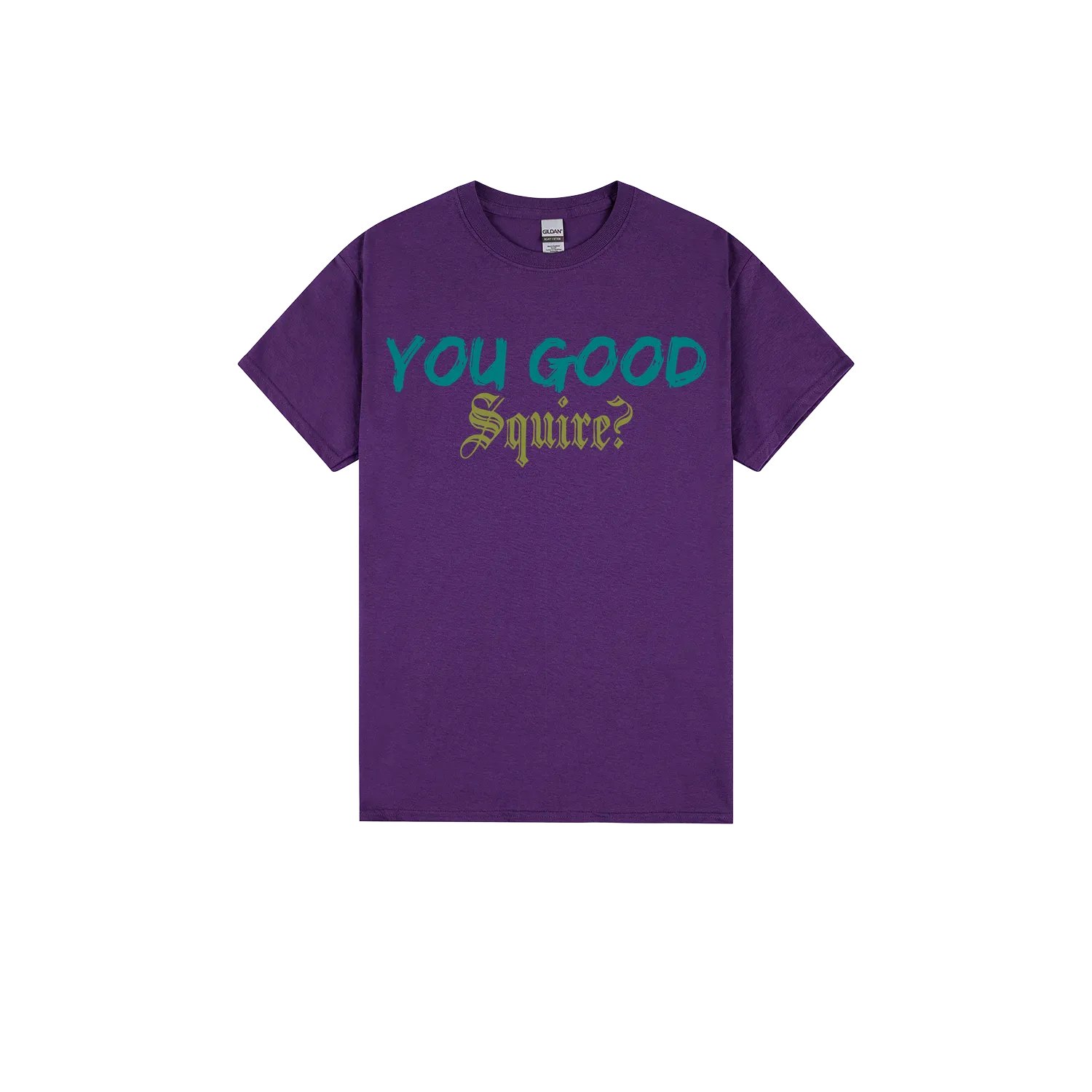 Purple front flat lay