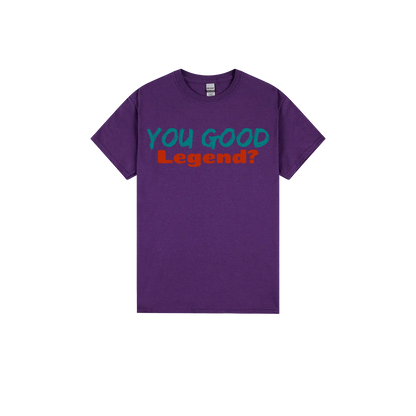 Purple front flat lay