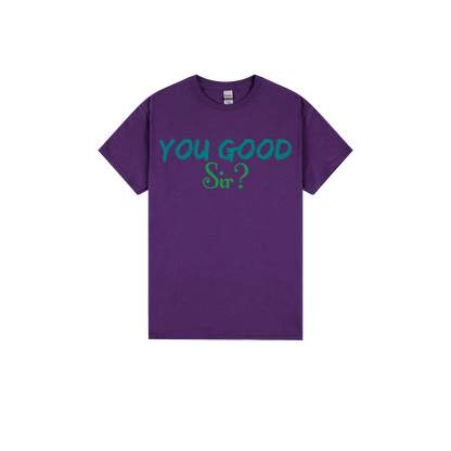 Purple front flat lay