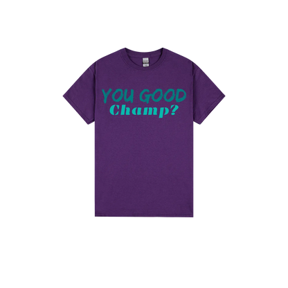 Purple front flat lay