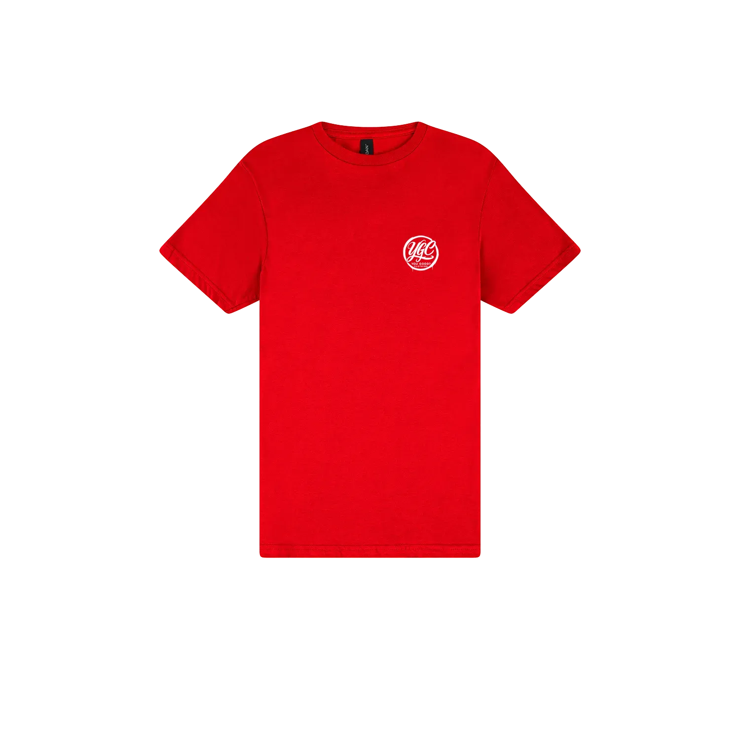 Red front flat lay