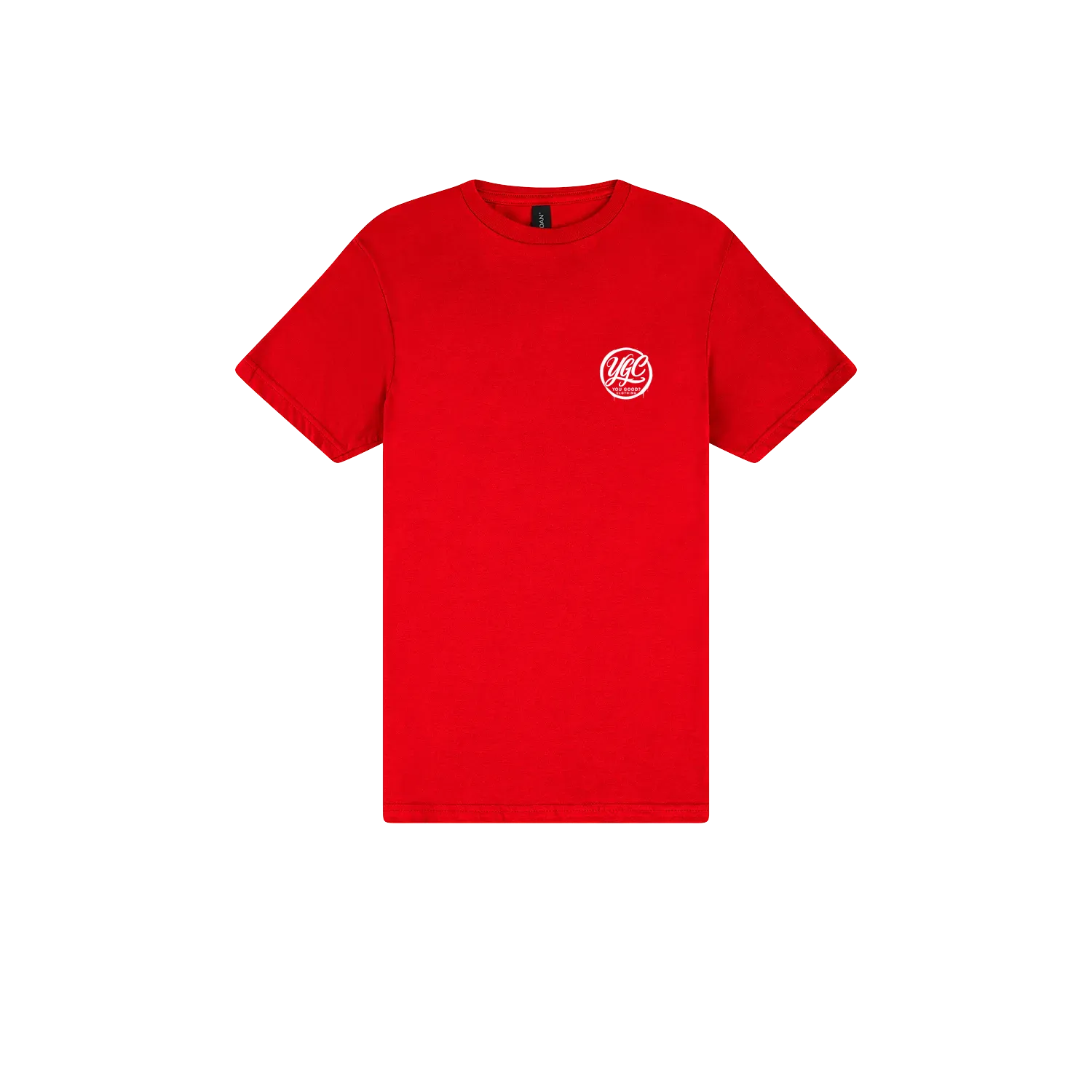 Red front flat lay